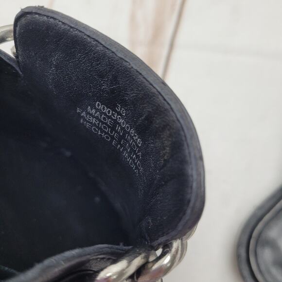 Free People Vida black leather mules loafers slip ons - Picture 9 of 12